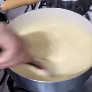 preparando o creme com leite condensado, leite em po e creme de leite