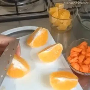 tirar a parte branca da laranja