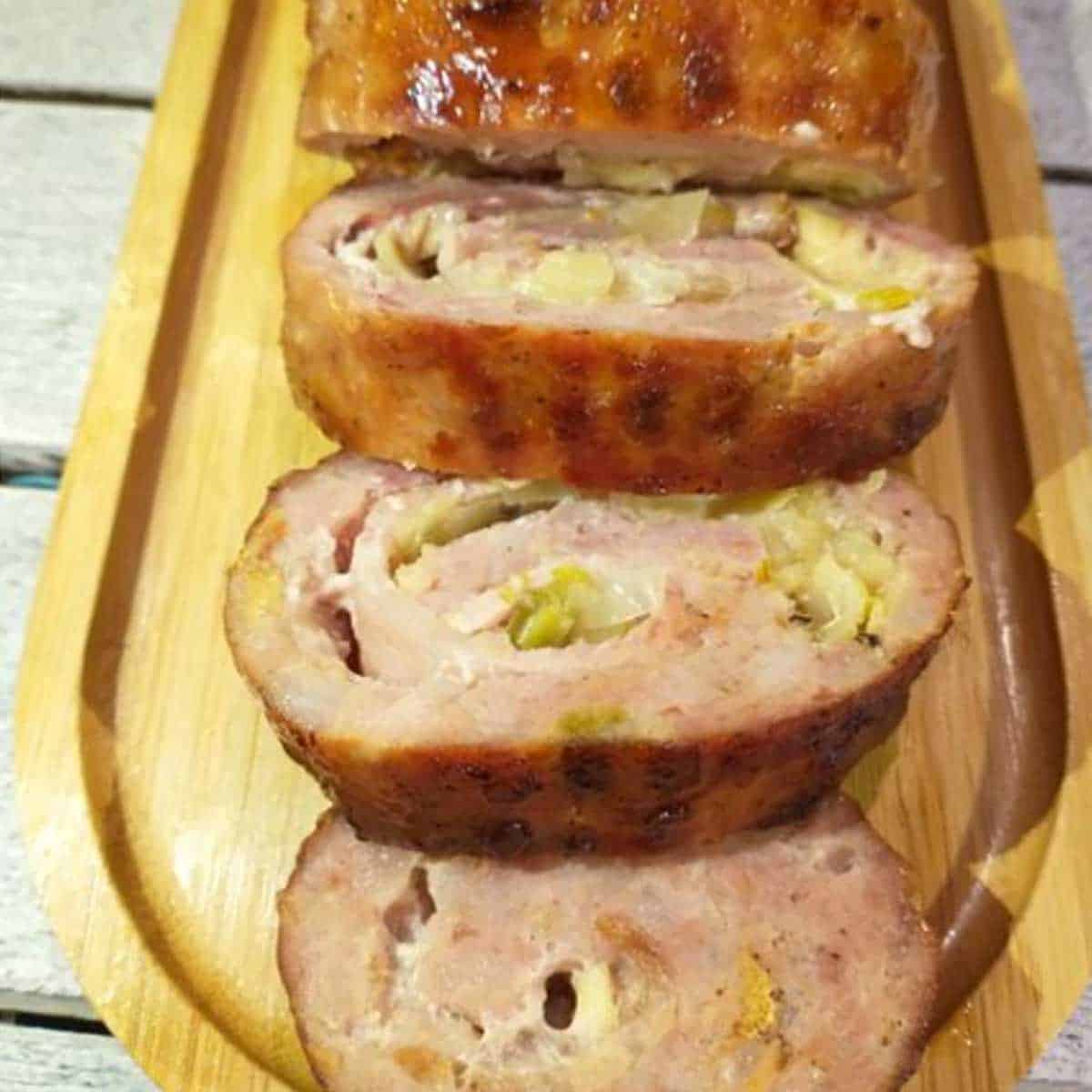 rocambole de linguiça