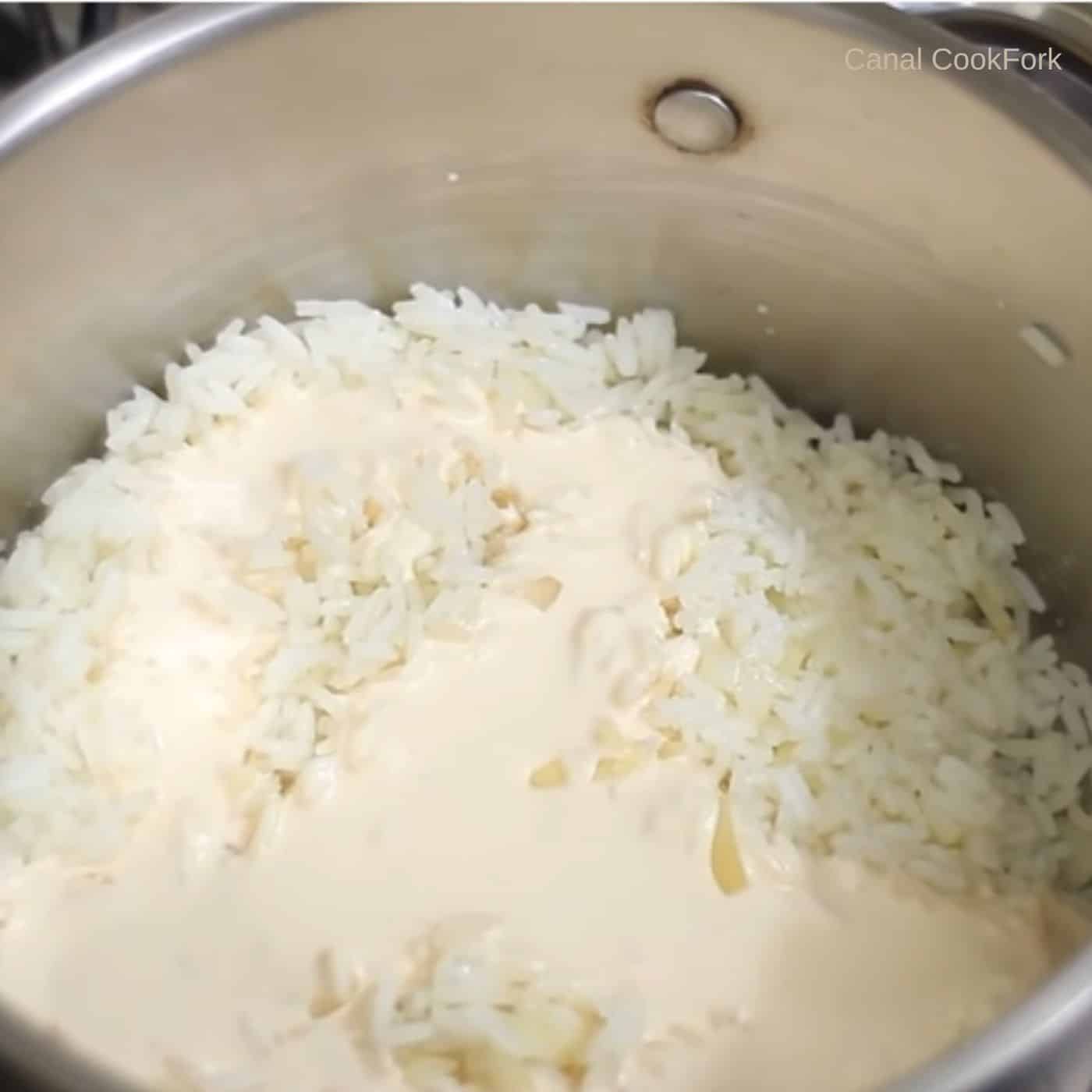 arroz com creme de leite