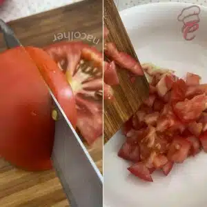 picando o tomate