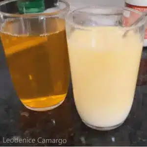 gelatina dividida em dois copos