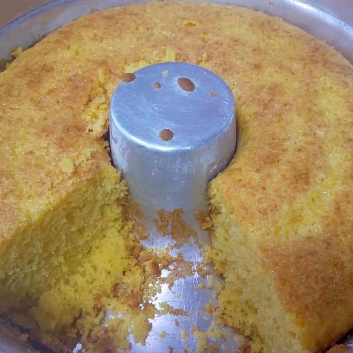 bolo de fuba com laranja