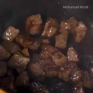 carne bem selada para picadinho de carne