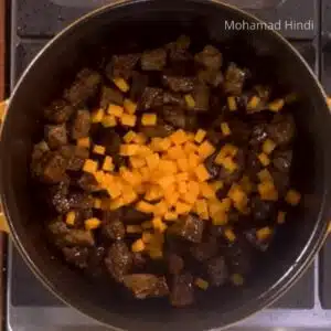 carne e legumes para picadinho de carne