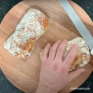 pão ciabatta pronto