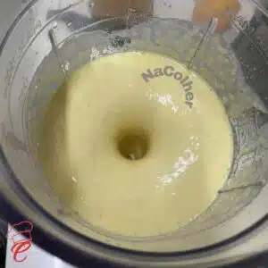 massa do bolo de laranja no liquidificador