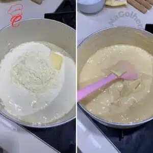 ingredientes para creme da mousse de chocolate branco