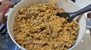 arroz com carne