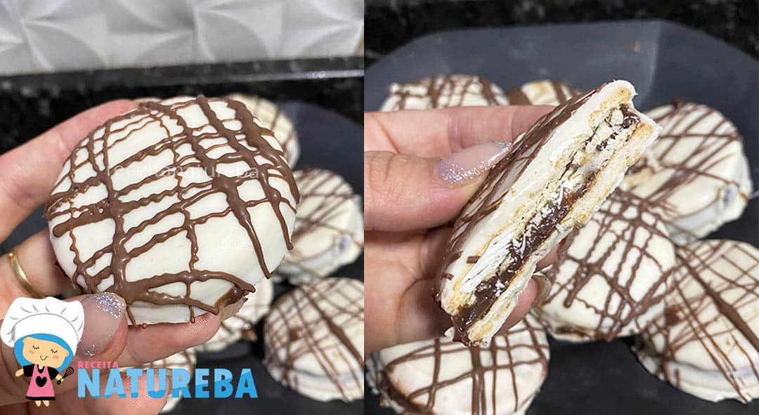 receita de alfajor de chocolate branco